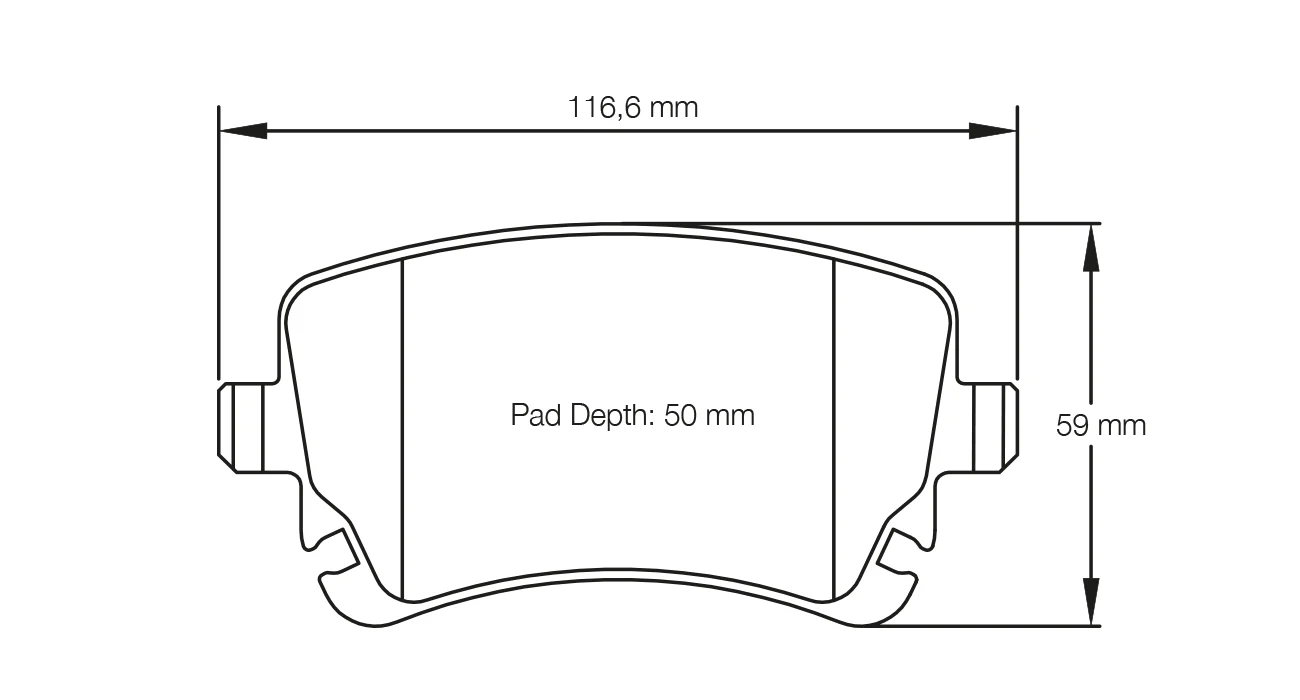 PAGID 8039-RSC1 Tylne klocki hamulcowe RSC1 AUDI RS5 (8TR) / RS6 (C7) / S5 (tarcza Ø 345 mm) — zdjęcie 1