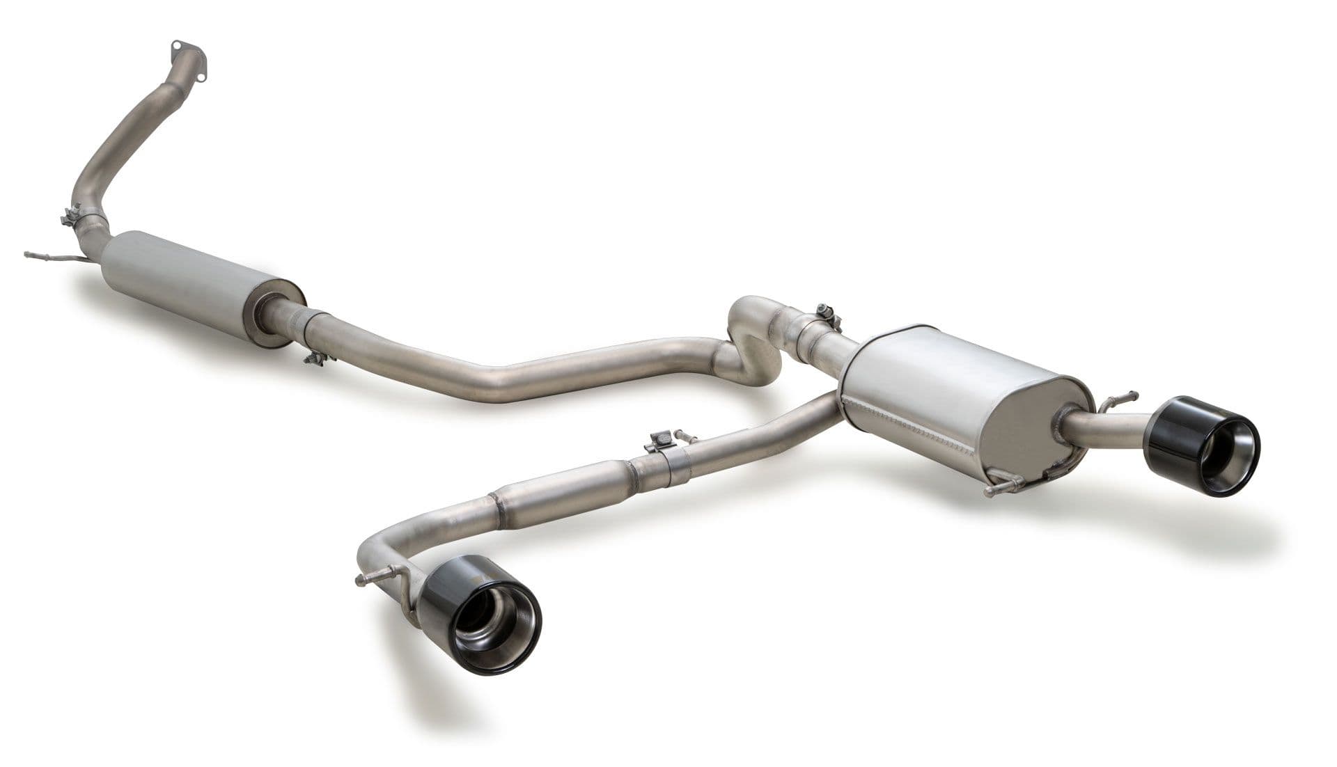 REMUS 850020 1580B — Cat Back System, black Tailpipes