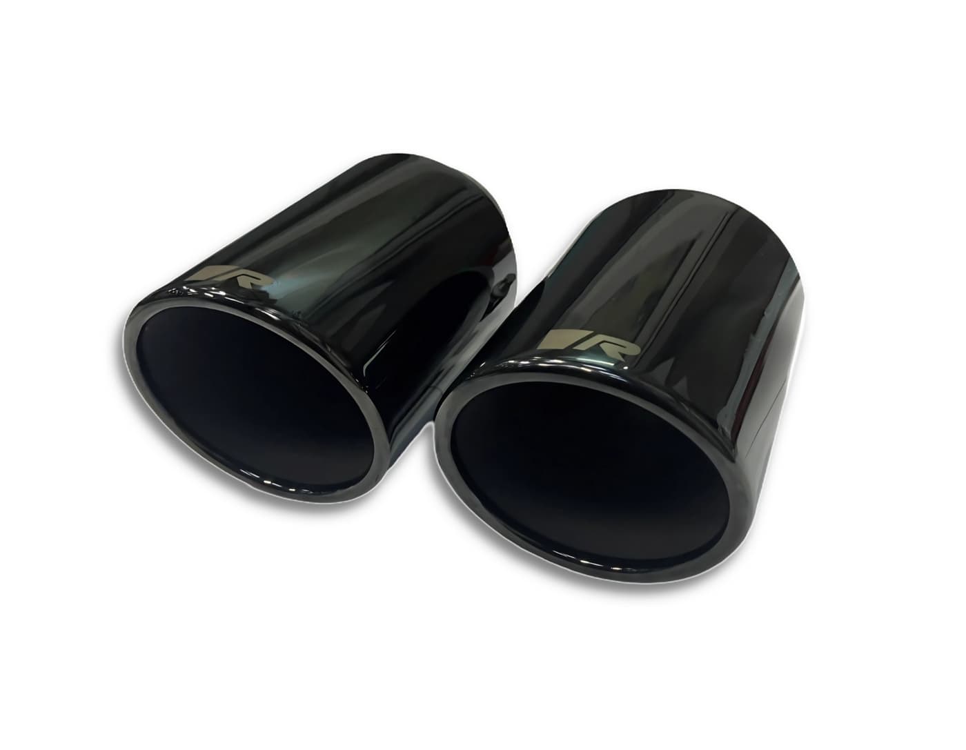 REMUS 0036 70SRB — Tailpipe Set, black chrome (102mm)