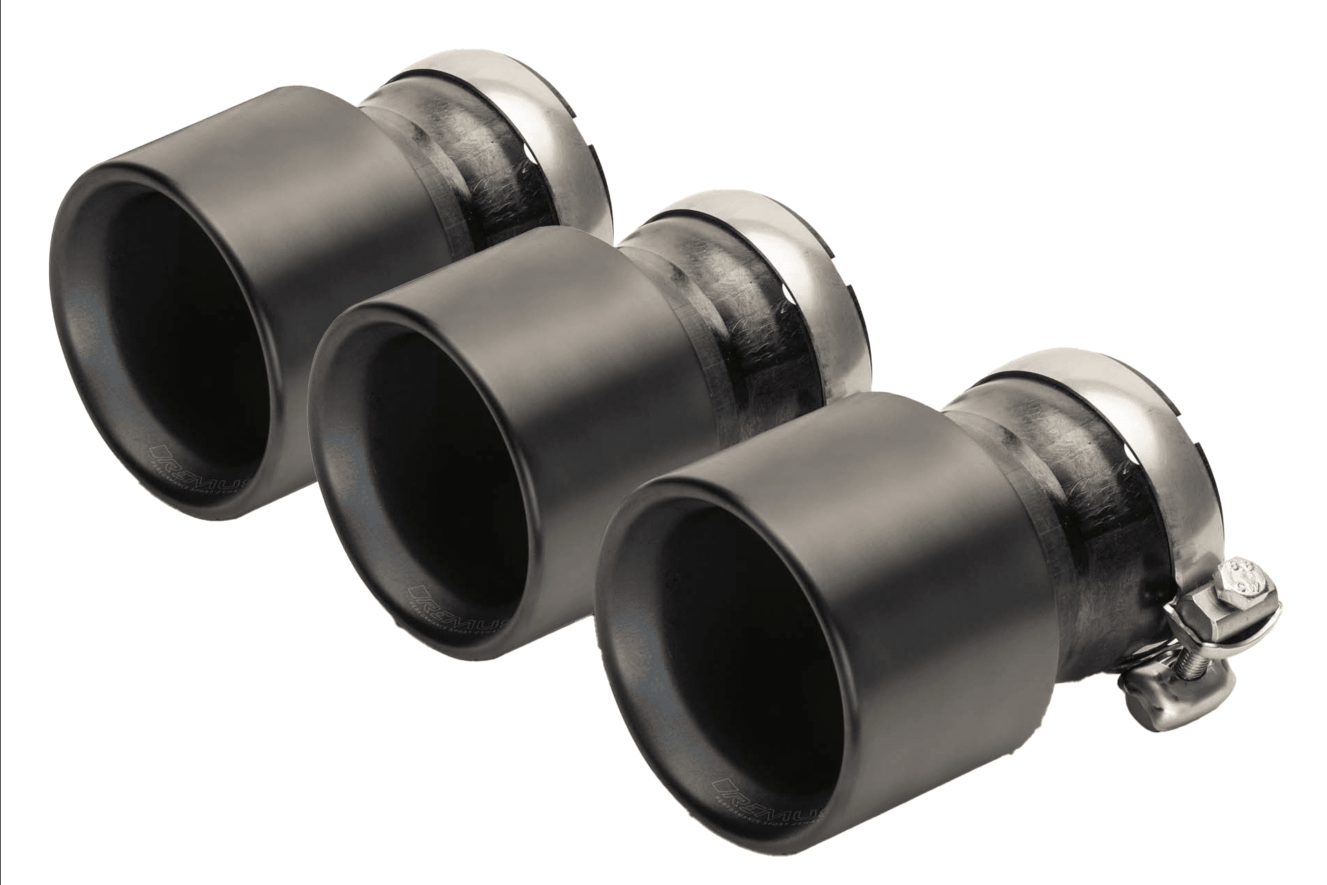 REMUS 0038 70TIB — OPT Titanium Tailpipe Set, black (100mm)